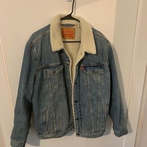 Levi’s Sherpa Demim Fleece Jacket EUC